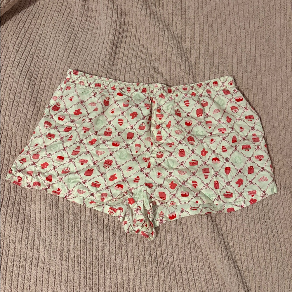 Victoria's Secret Pink and White Cake Pajama Shorts